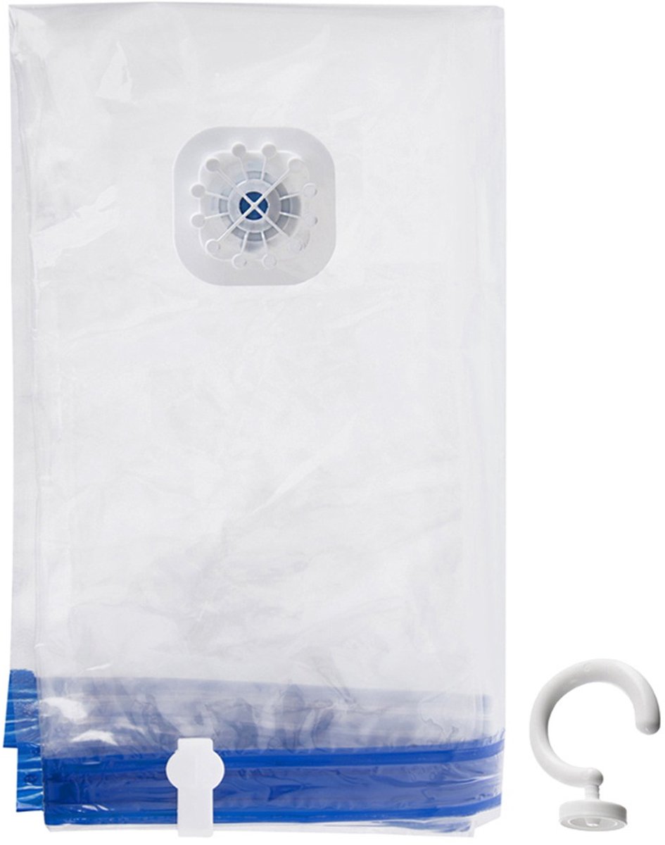 Vacuümzak voor Kleding Beddengoed met Haak 70x104 cm - Vacuümzakken,Vacuüm Opbergzak - Kledingzakken - Kussens - Dekbedden - Reiszakken