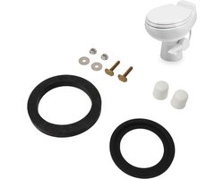 Allecto Plus - Toiletafdichtingsset voor caravan toilet met bevestigingsmateriaal - Geschikt voor Dometic 300 310 320 - Voorkom lekkages - Eenvoudig te installeren