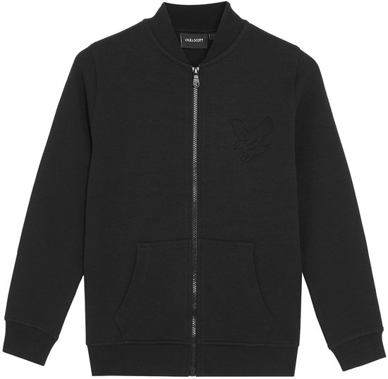 Veste de survêtement d'hiver Lyle & Scott pour garçon - noire - brodée