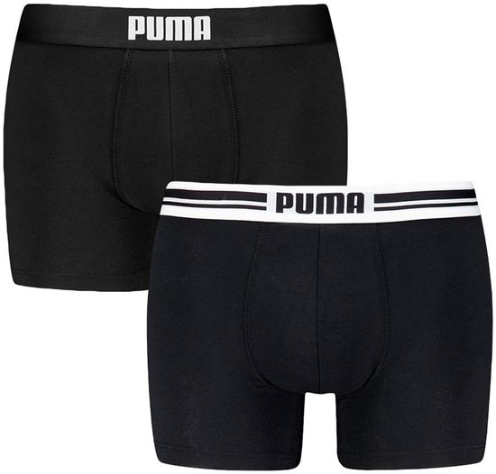 Puma Boxers Everyday Placed Logo - Lot de 2 - Noir / Noir - Taille M