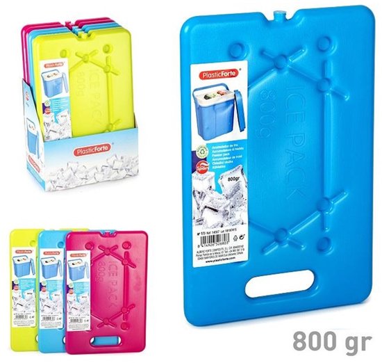 Plasticforte Platte dunne Koelelementen 800 gram - 3x - 30 x 20 x 1.5 cm - blauw - Voor koelbox en koeltas van PlasticForte — afbeelding 4