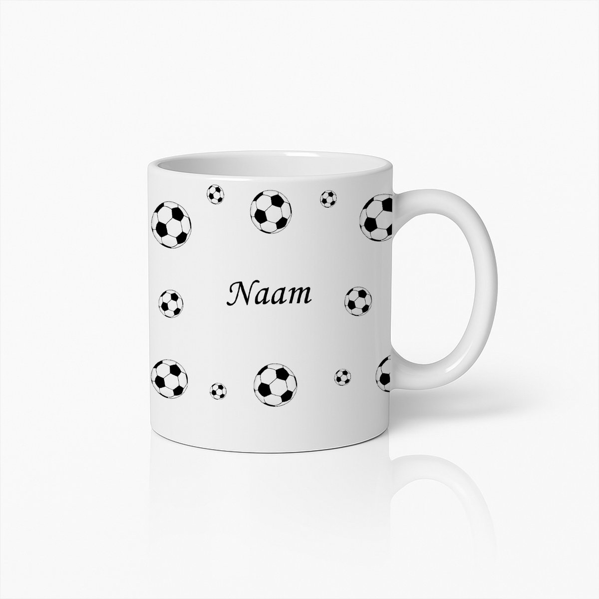 Gepersonaliseerde Voetbal Naam Mok – Uniek Cadeau voor Voetbalfans