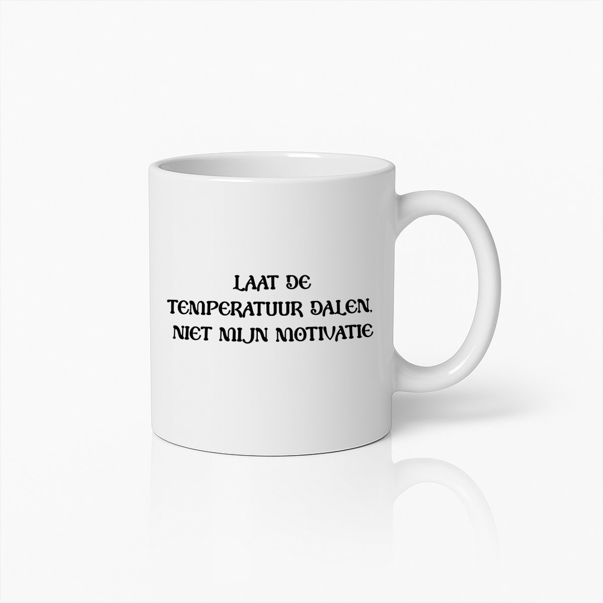 Motiverende Winter Mok – Grappige Keramische Koffiebeker met Inspirerende Quote