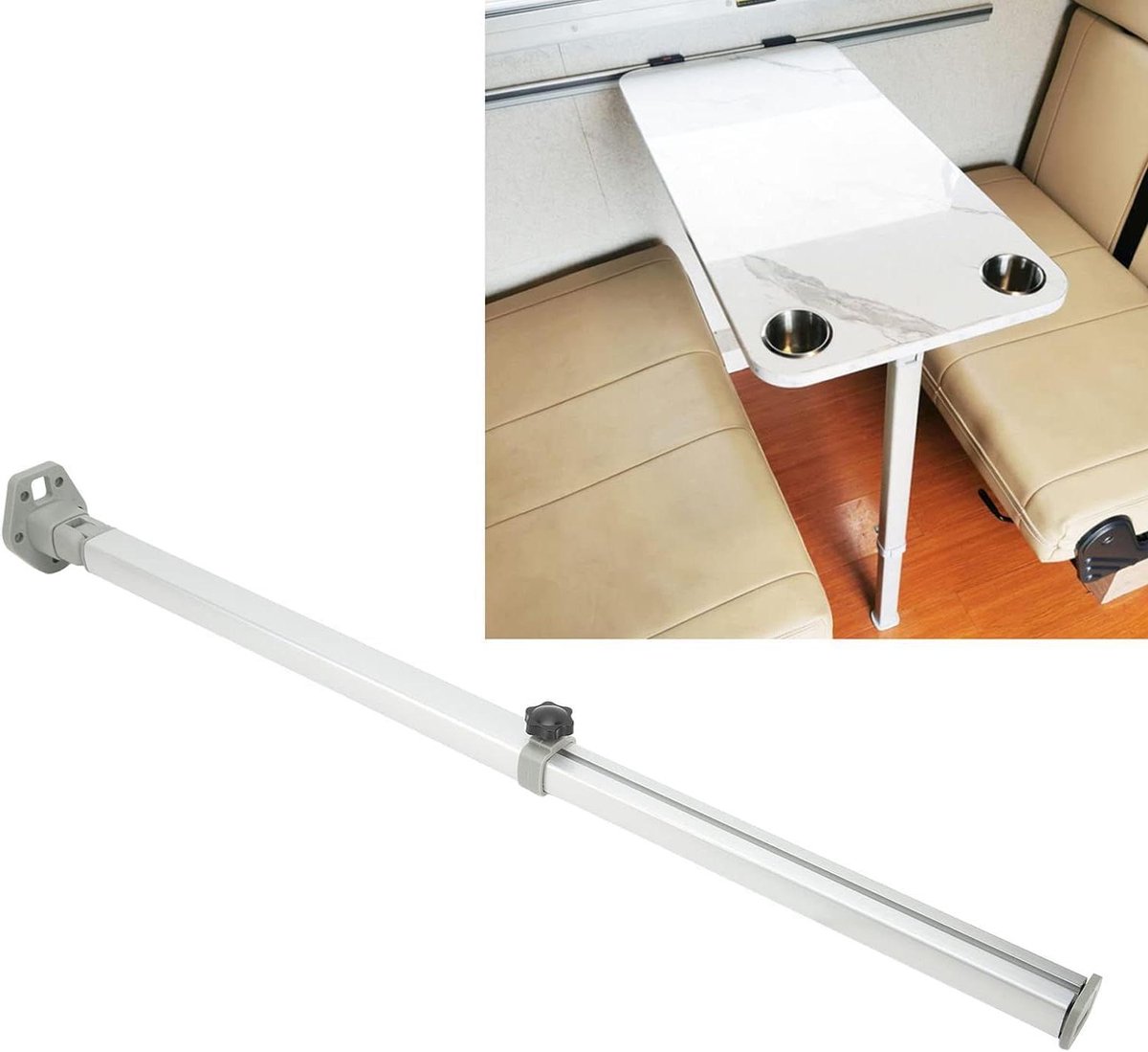 Allecto Plus - Verstelbare Telescopische Tafelvoet | Inklapbare Tafelvoet | Aluminiumlegering | 560-930 mm | Boot Jacht | Stabiele Steunvoet