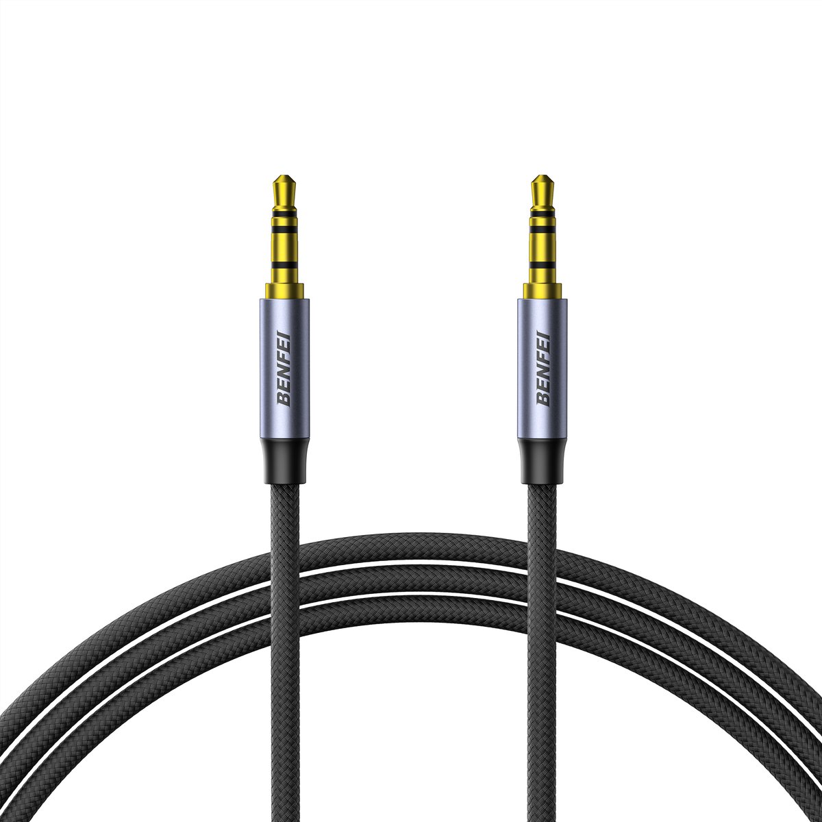 Benfei Aux Kabel 1 Meter 3.5 mm - Jack naar Jack Audio Kabel - Aux Gold Plated 1m