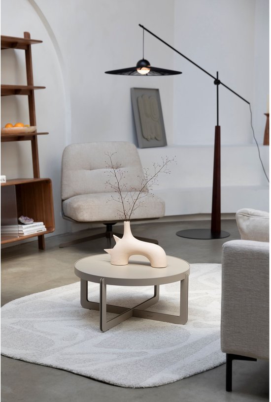 Table basse Zuiver Centre ronde 68 cm beige