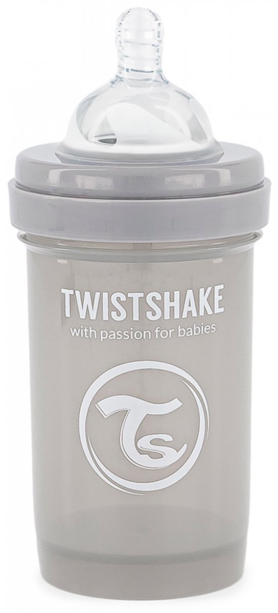 Twistshake Babyfles Antikoliek 180 Ml - Pastel Grijs van Twistshake — afbeelding 2