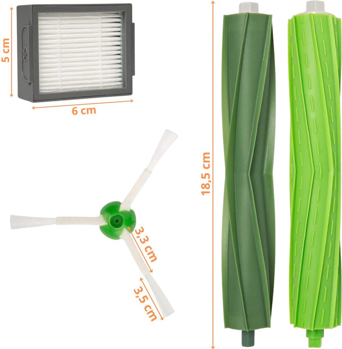 10x Accessoirespakket voor iRobot Roomba j7+/j7/i8+/i8/i7+/i7/i6+/i6/i5+/i5/i4+/i4/i3+/i3/E5/E6/E7 Filters/zijborstels/afzuigrollen thumbnail 5