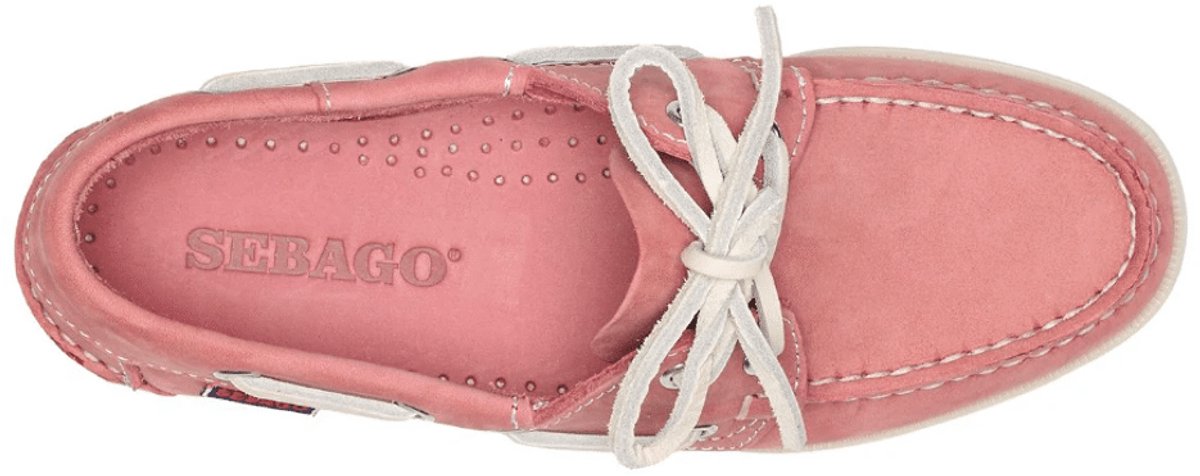 Sebago Docksides Portland Nubuck Pink-White ROSE