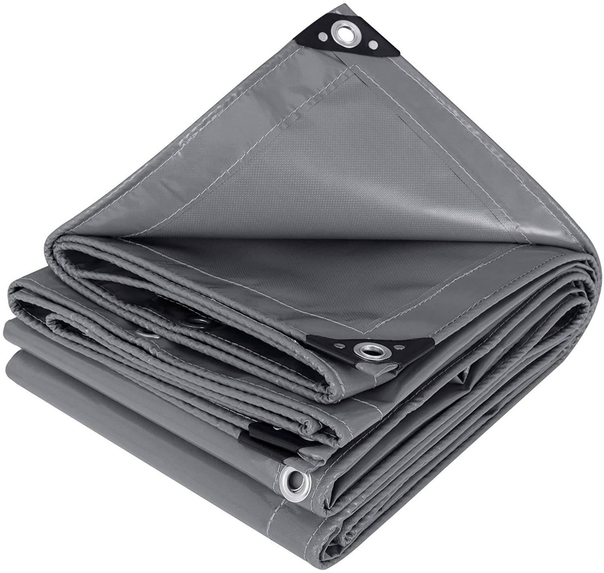 warraich-Donkergrijs PVC-zeildoek 500 g/m² – Zwaar waterdicht beschermzeil voor professionele toepassingen-2x3m