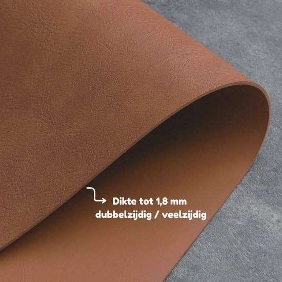 Napperons, lot de 6 – Lavables, antidérapants, double face, cuir synthétique, résistants à la chaleur, 45 x 30 cm pour table de cuisine et salle à manger