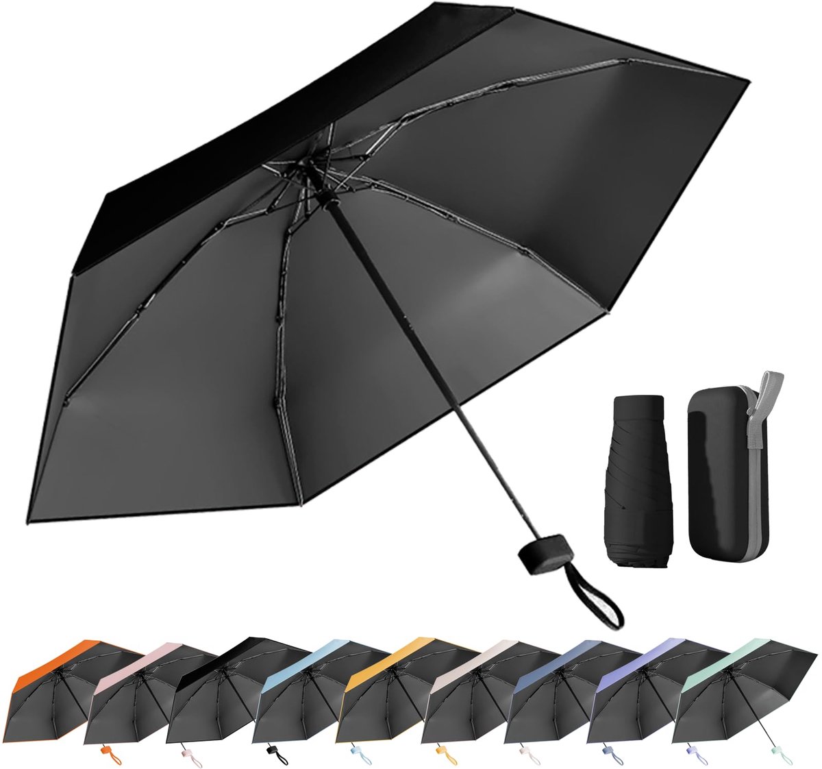 Ibenzoa® Compacte Mini Paraplu met UV Bescherming - Draagbaar & Lichtgewicht