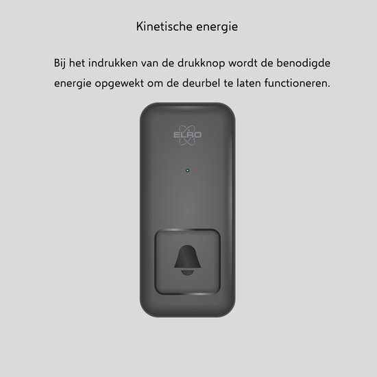 ELRO DB4000PF-P1C2B Draadloze Kinetische Deurbel Set - Belgische Versie - met 2x Plug-in Ontvanger met Stopcontact - Geen Batterijen nodig — afbeelding 3