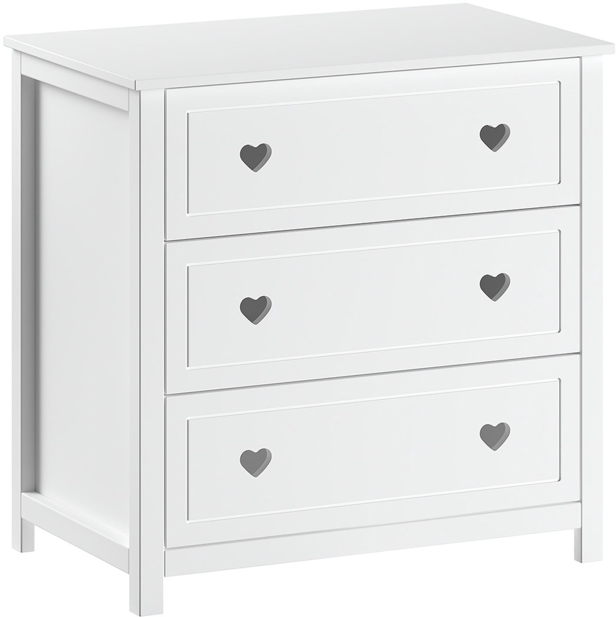 Vipack Commode Amori Met 3 Lades - Dennenhout - Wit