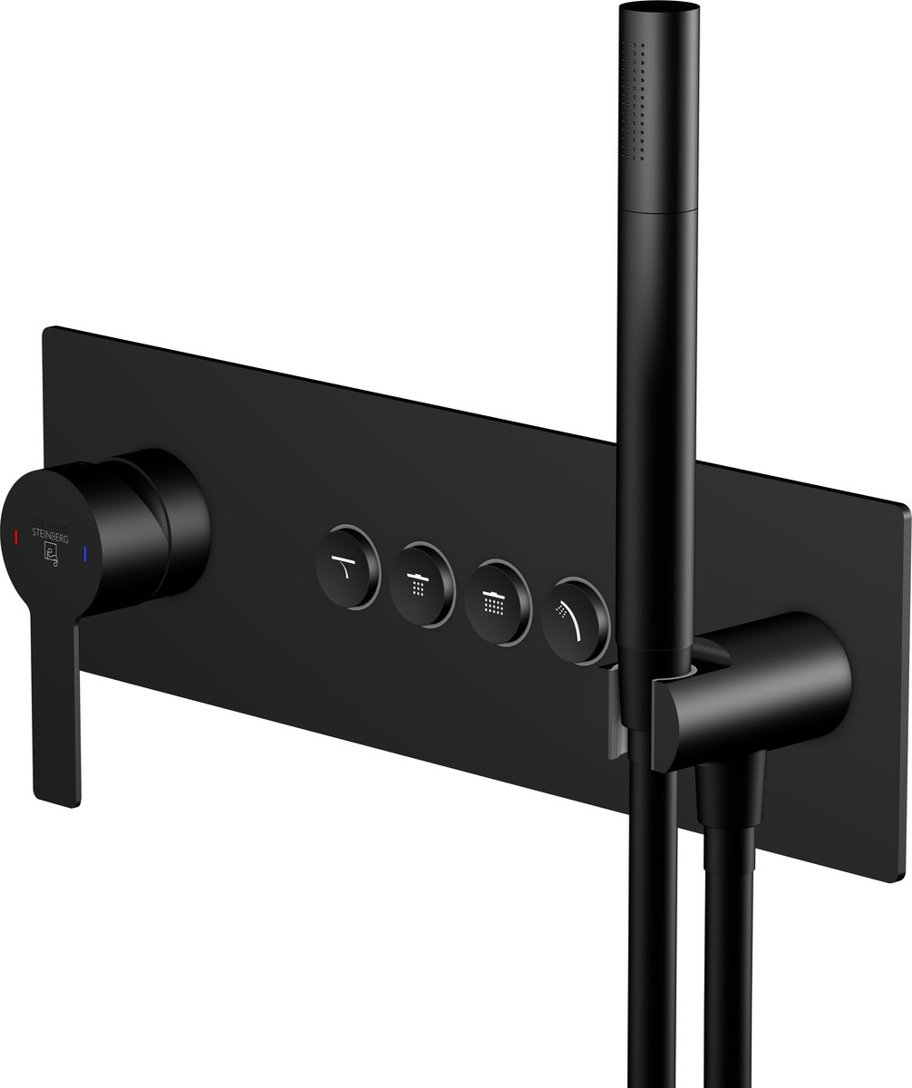 Steinberg 390 - Inbouwkraan voor 4 functies, met inbouwdeel, zwart 390 2242 2 S