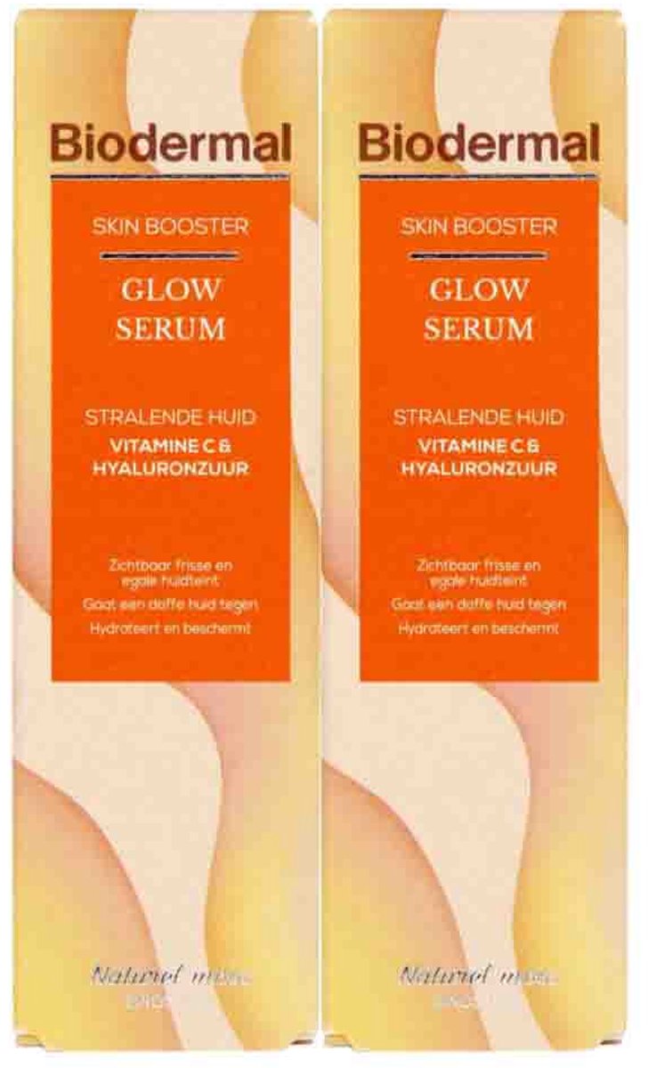 Biodermal Skin Booster Serum Vitamine C Glow - 2 x 30 ml - Voordeelverpakking