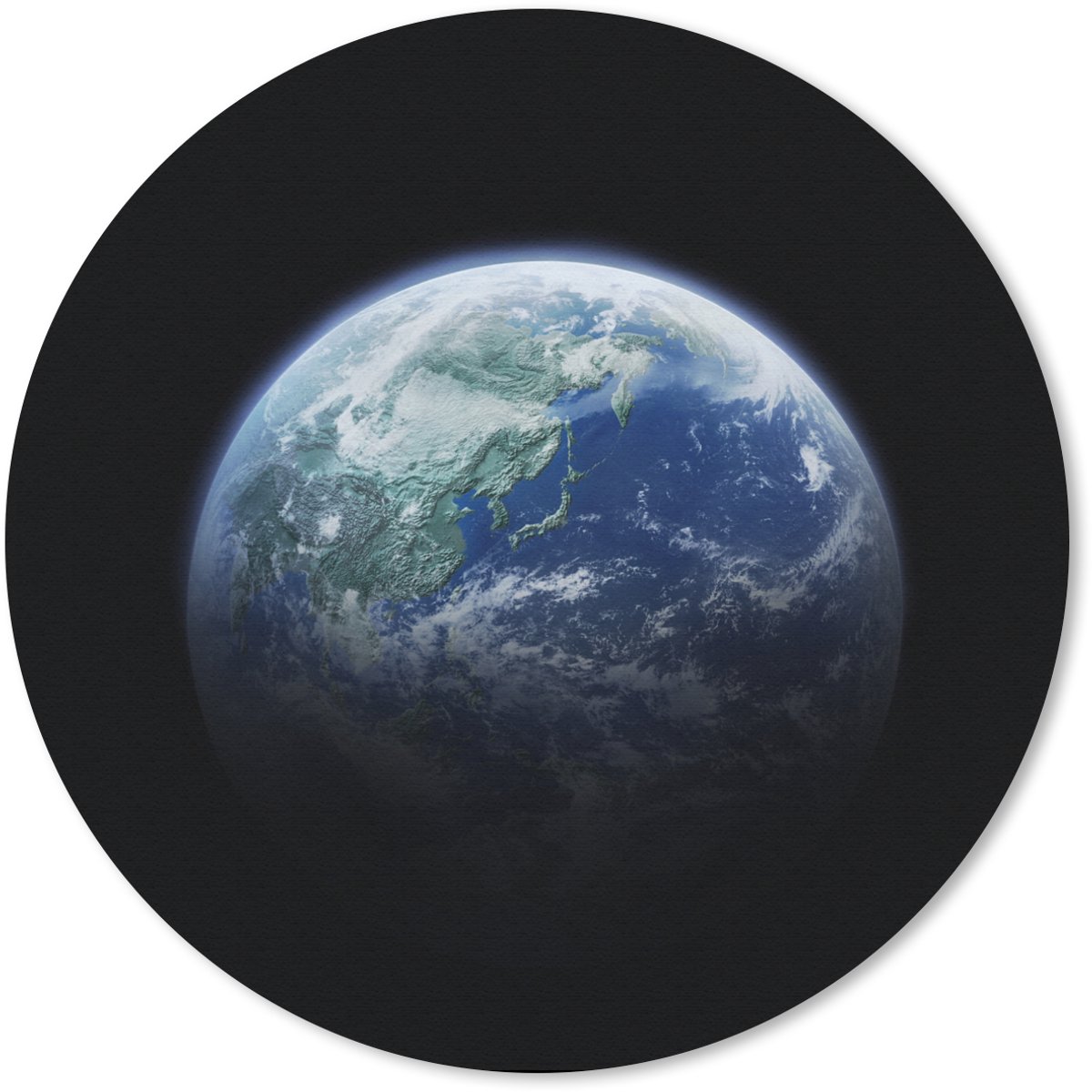 Muismat rond 30x30 cm - Mousepad De aarde verduisterd - Ronde muismatten