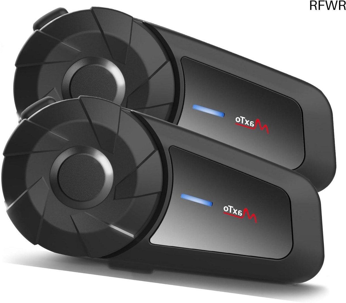 RFWR® Motorfiets Bluetooth Headset voor 2 Rijders - 800M Communicatie, Waterdicht en HiFi Geluid