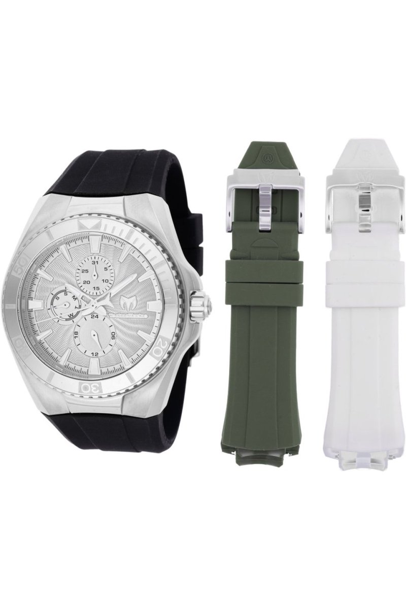 TechnoMarine Cruise TM-124016 Heren Horloge - Waterdicht - Analoog - Quartz Uurwerk - Roestvrij Staal met zilveren Wijzerplaat - 45mm