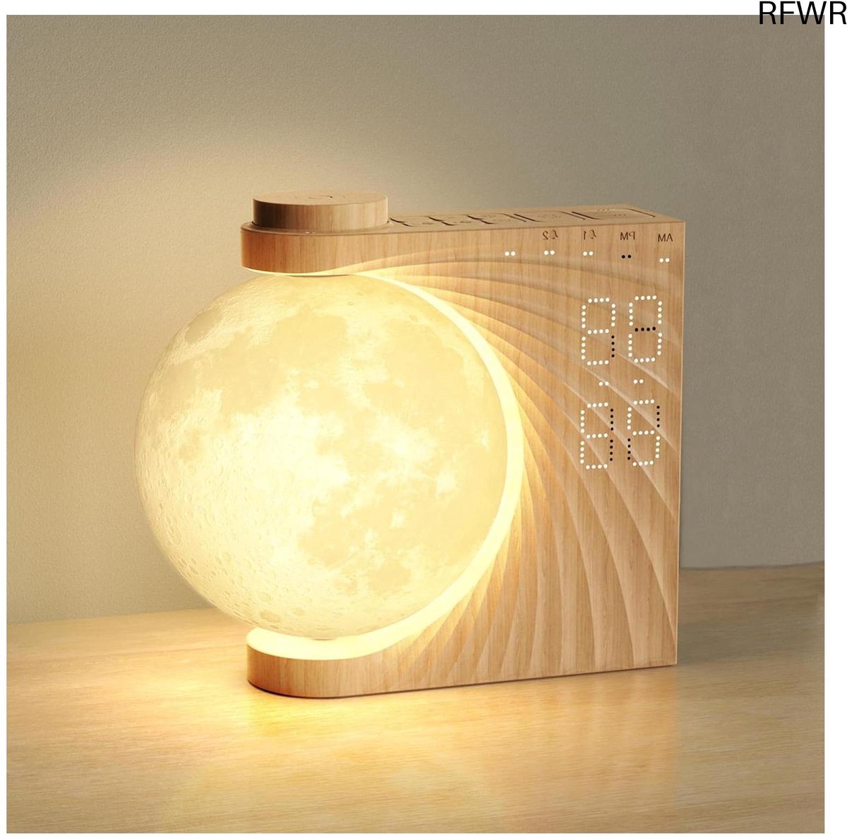 RFWR® Zonsopgangwekkers met Nachtlamp en Geluidsmachine voor Zware Slapers - 10 Natuurgeluiden, 8 Kleuren