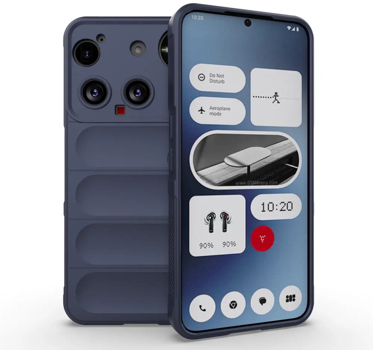 MobyDefend Hoesje - Geschikt voor Nothing Phone (3) - TPU Gripcase - Blauw