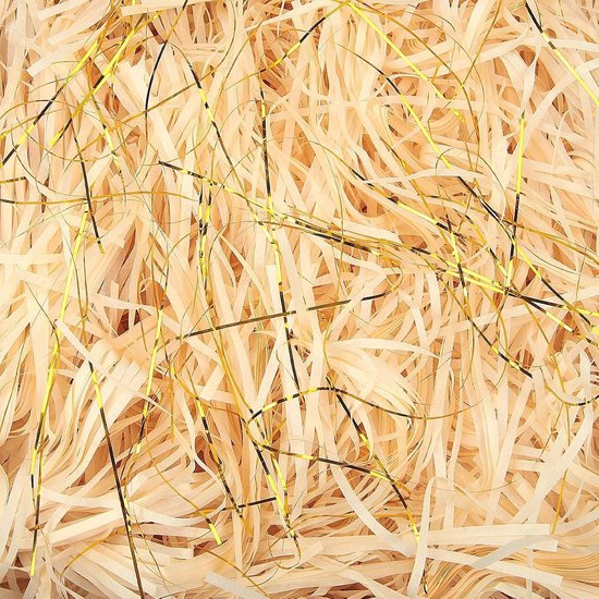 Allecto Plus - Papier cadeau pour remplir des paniers et des sacs cadeaux aux tons champagne et or (270 g)