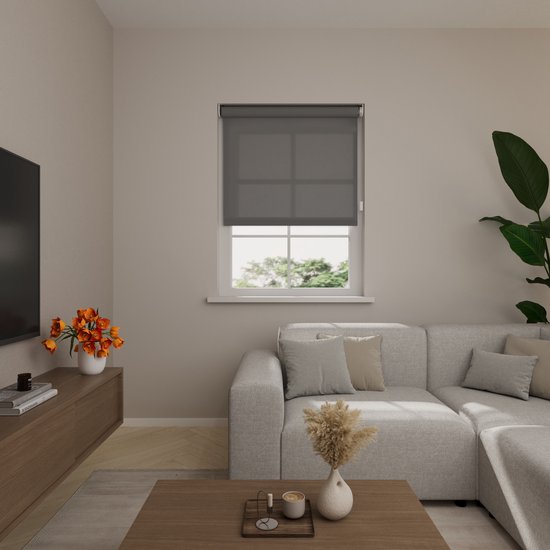 Store enrouleur électrique Easy Translucide - Gris - 180 x 190 cm - CMD-03