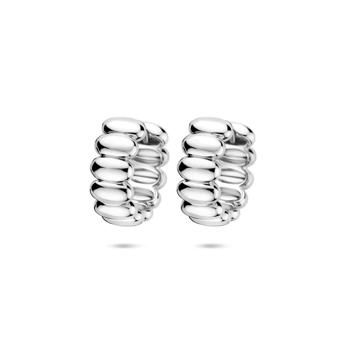 Zilveren gerhodineerde klapoorringen 15,5 mm - 1340990