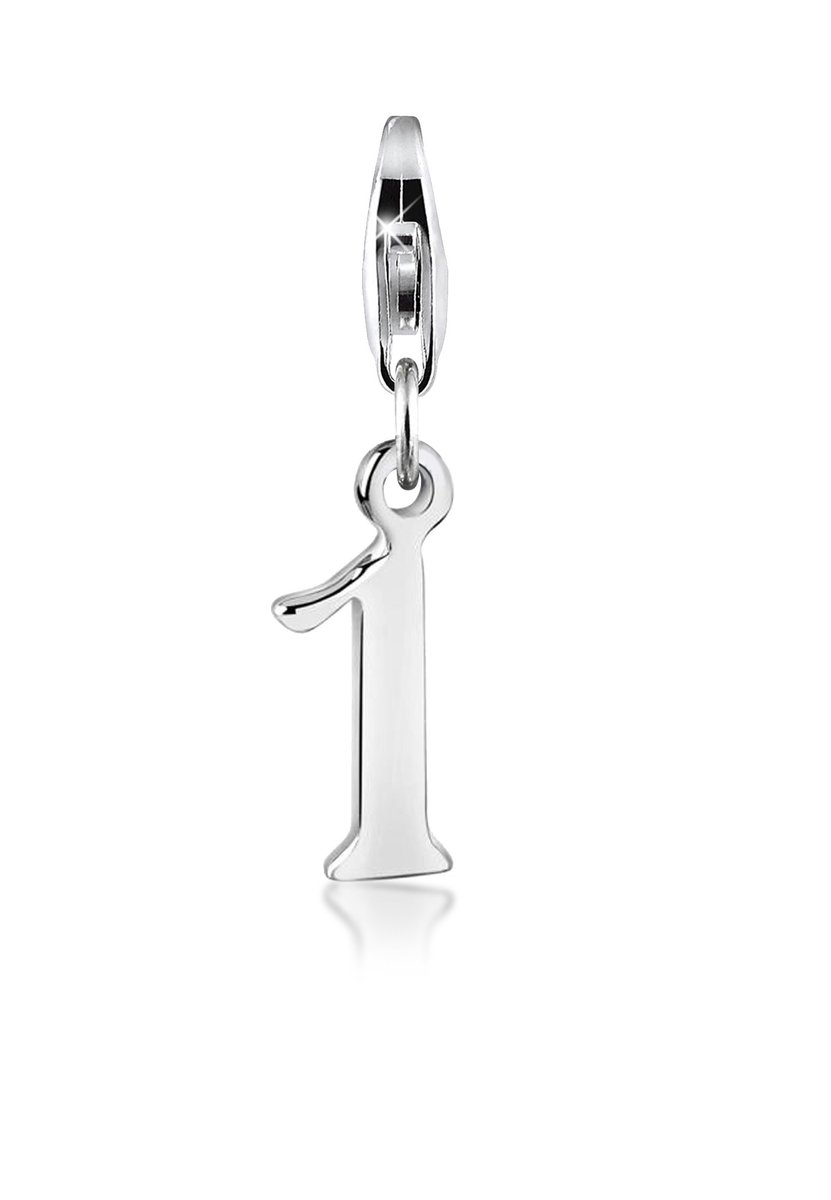 Nenalina - Bedel - Anhänger Zahl 1 Geburtstag Talisman 925 Silber - Dames