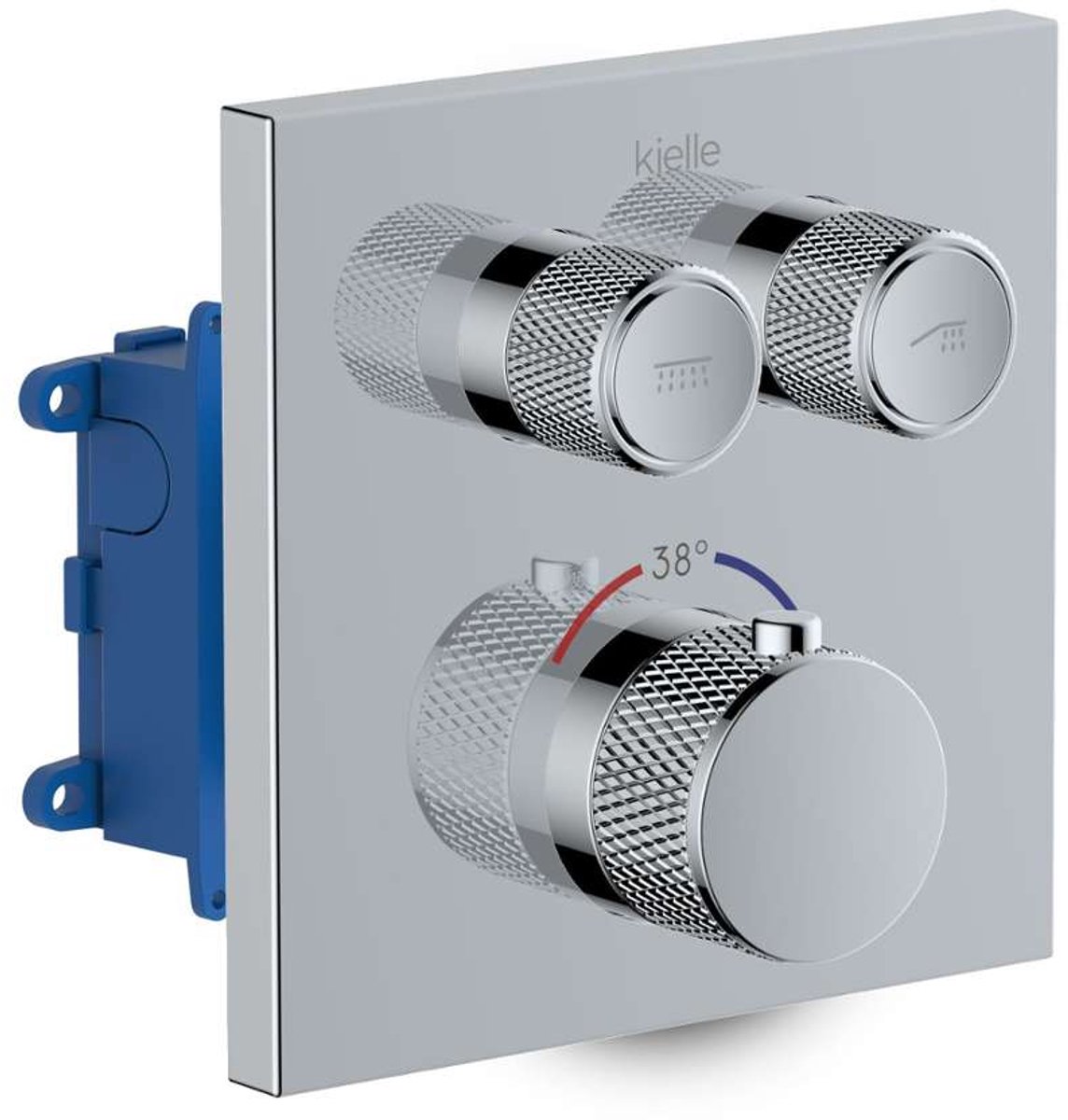 kielle Arkas I - Thermostatische inbouwkraan, met inbouwdeel, voor 2 functies, chroom 10611210