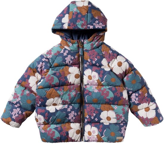 Your wishes winter winterjas meisjes - blauw - Florid Flare - puffer