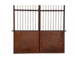 BISCOTTINI Dubbele tuinpoort - Smeedijzeren hekwerk - Inrijpoort voor oprit - Klassieke toegangspoort - Antieke Afwerking - 118x6x200cm