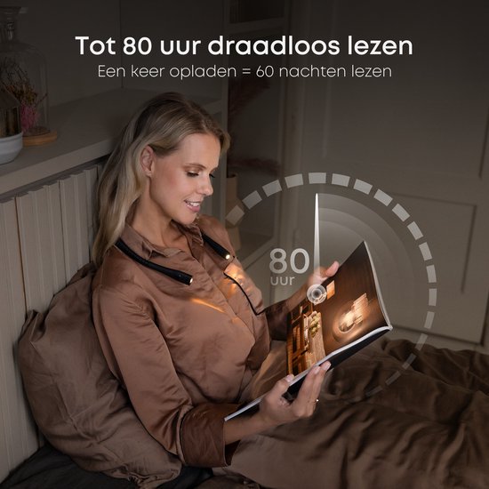 Nekleeslamp - Oplaadbaar - Leeslampje voor Boek - Voor in bed - Haakwerk - Neklampje - Oplaadbaar - 3 kleuren licht - 9 standen van Merkloos — afbeelding 3