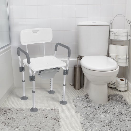 3-in-1 Toiletstoel Verstelbaar – Met Arm- en Rugleuning – 150 kg – Antislip – Comfortabel & Veilig