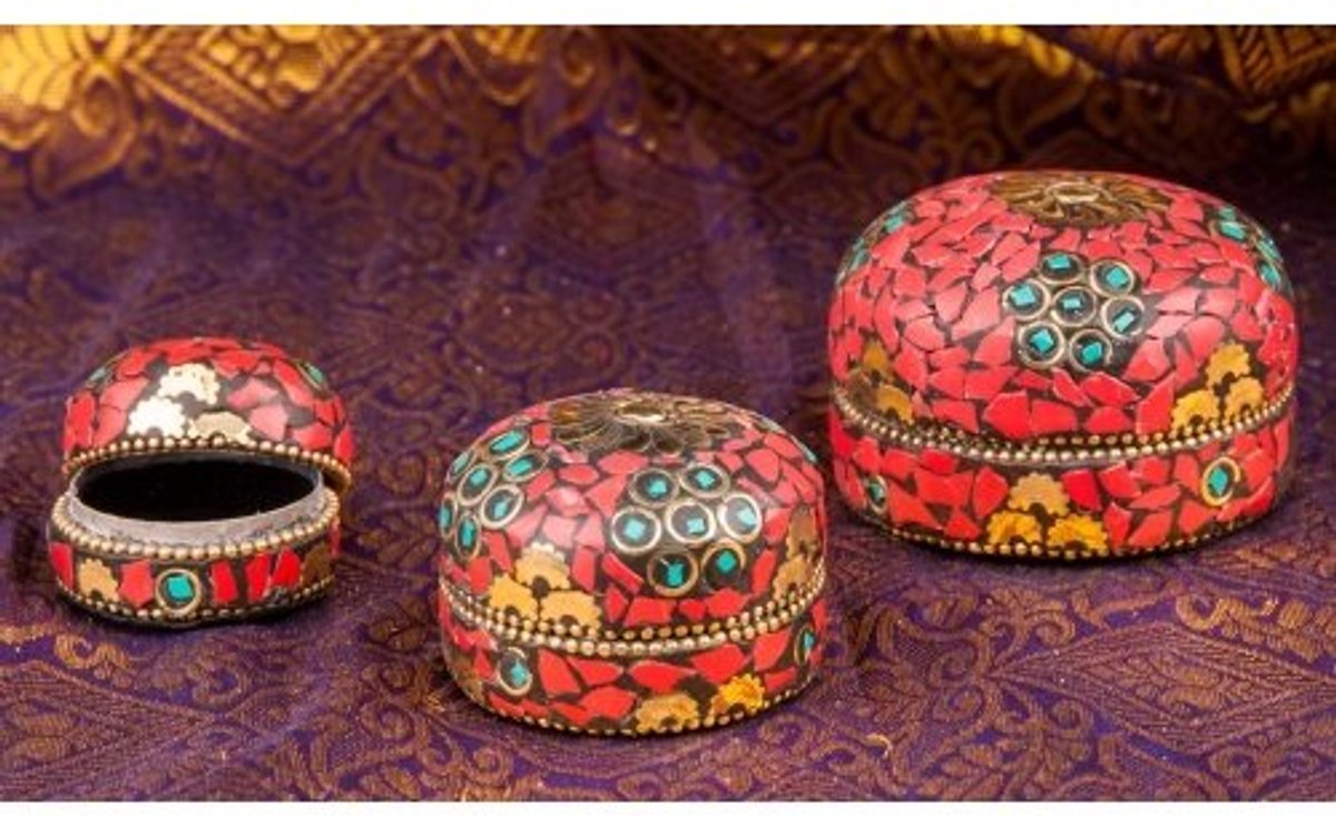 Mamallapuram doosjes rood