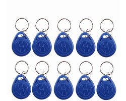 Beschrijfbare RFID sleutelhanger - Toegangscontrole - 50 stuks - Blauw