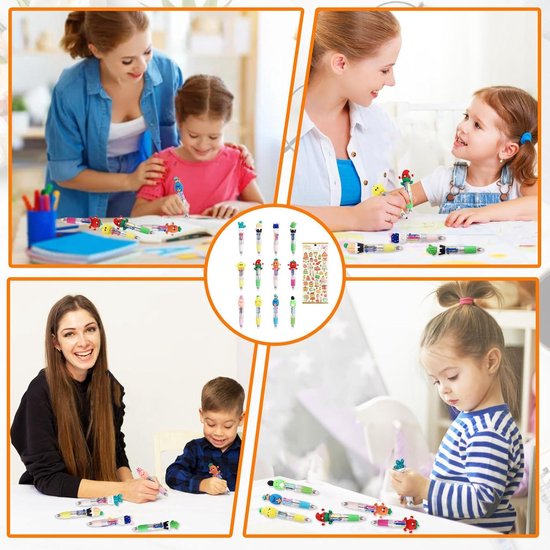 Verpakking met 24 notitieboeken, puzzels en geschenkzakjes, cadeaus