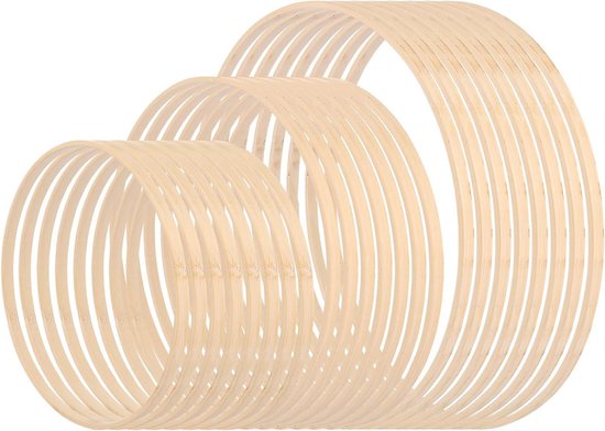 RUBY Natuurlijke houten ring, houten ringen voor ambachten, knutselen, gereedschappen, 10 stuks ( 5,5 cm / 2,12 inch
