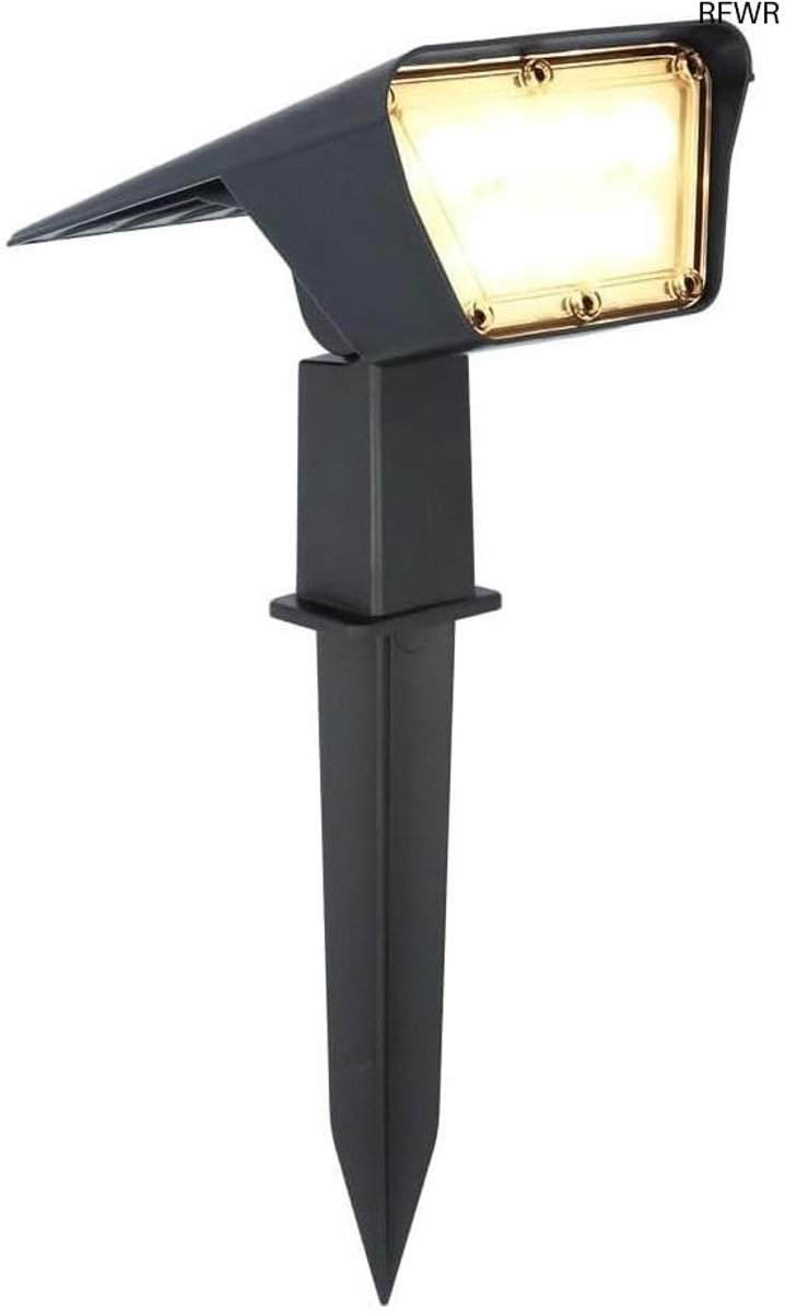 RFWR® Solar Prikspot met 300 Lumen - Zonne-Energie Tuinverlichting - Waterdichte Grondspot voor Buiten