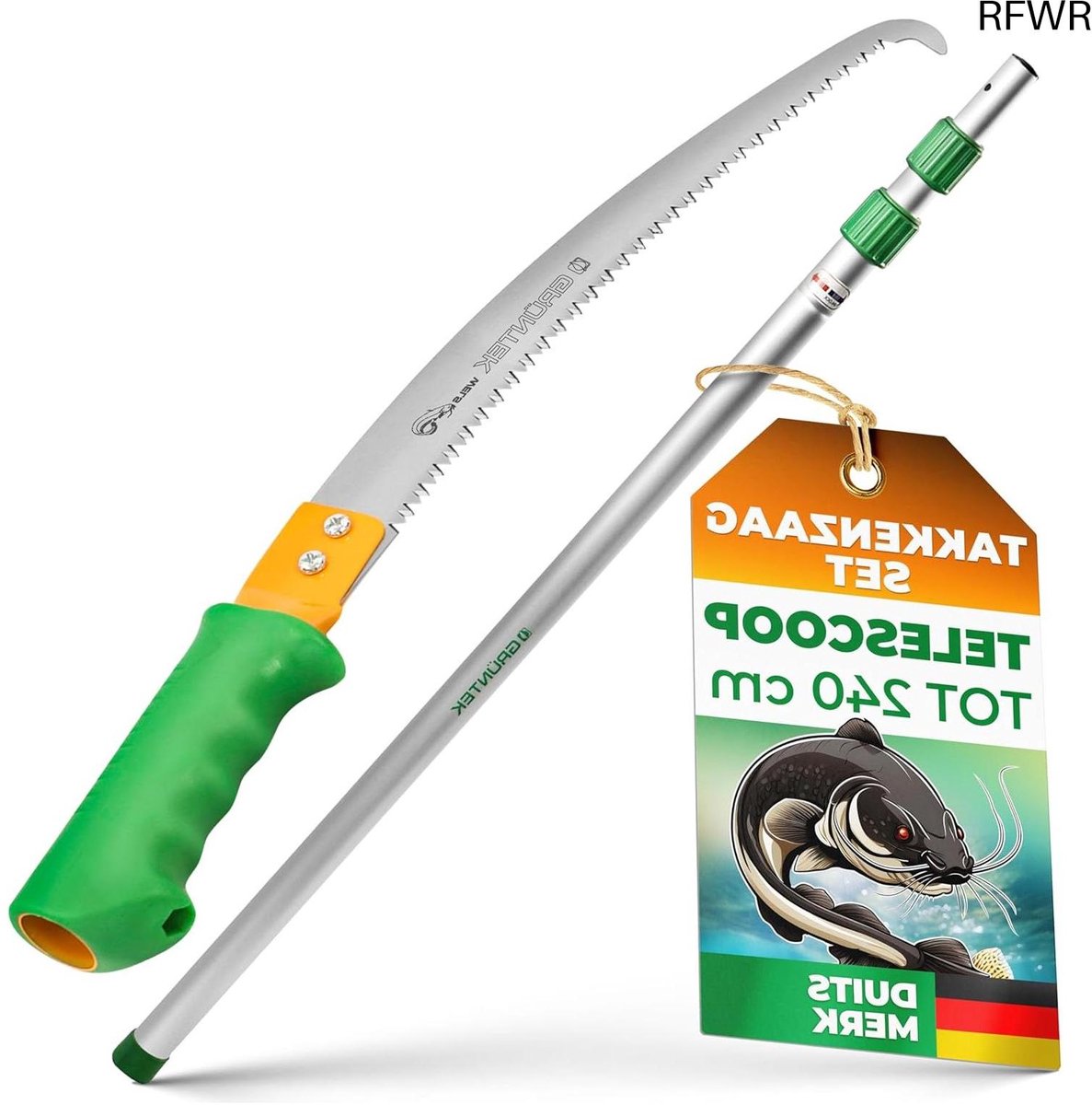 RFWR® Telescopische Snoeizaagset met Verlengstuk - 350mm Handzaag voor Hoge Takken