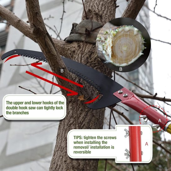RFWR® Telescoop Takkenzaag 7,5 m - Instelbare Lengte voor Hoog Snoeiwerk van RFWR — afbeelding 2