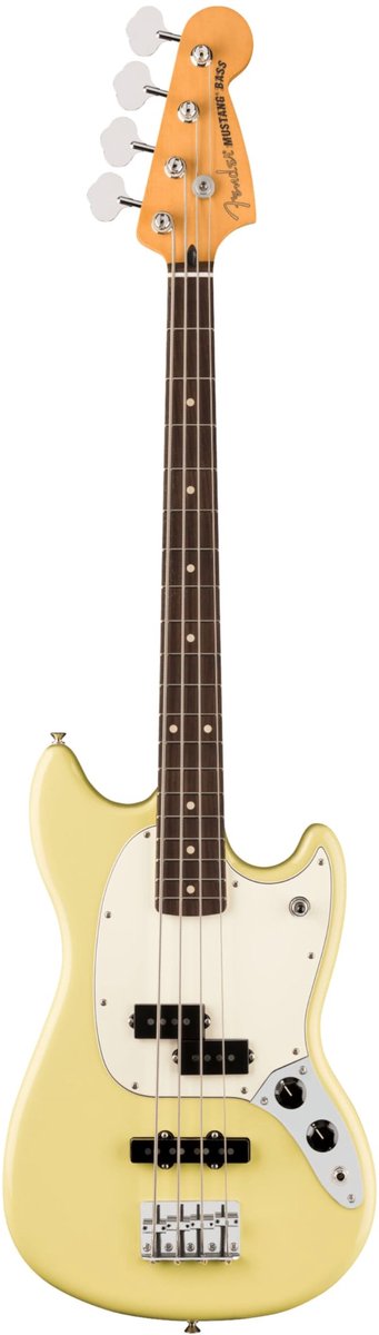 Fender Player II Mustang Bass PJ RW Hialeah Yellow elektrische basgitaar