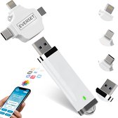 USB Stick 256 GB – 4-in-1 USB-C/Micro USB/Lightning/USB-A – Universeel voor iPhone, Android, Samsung, Laptop & iPad – USB 3.0 Snelheid