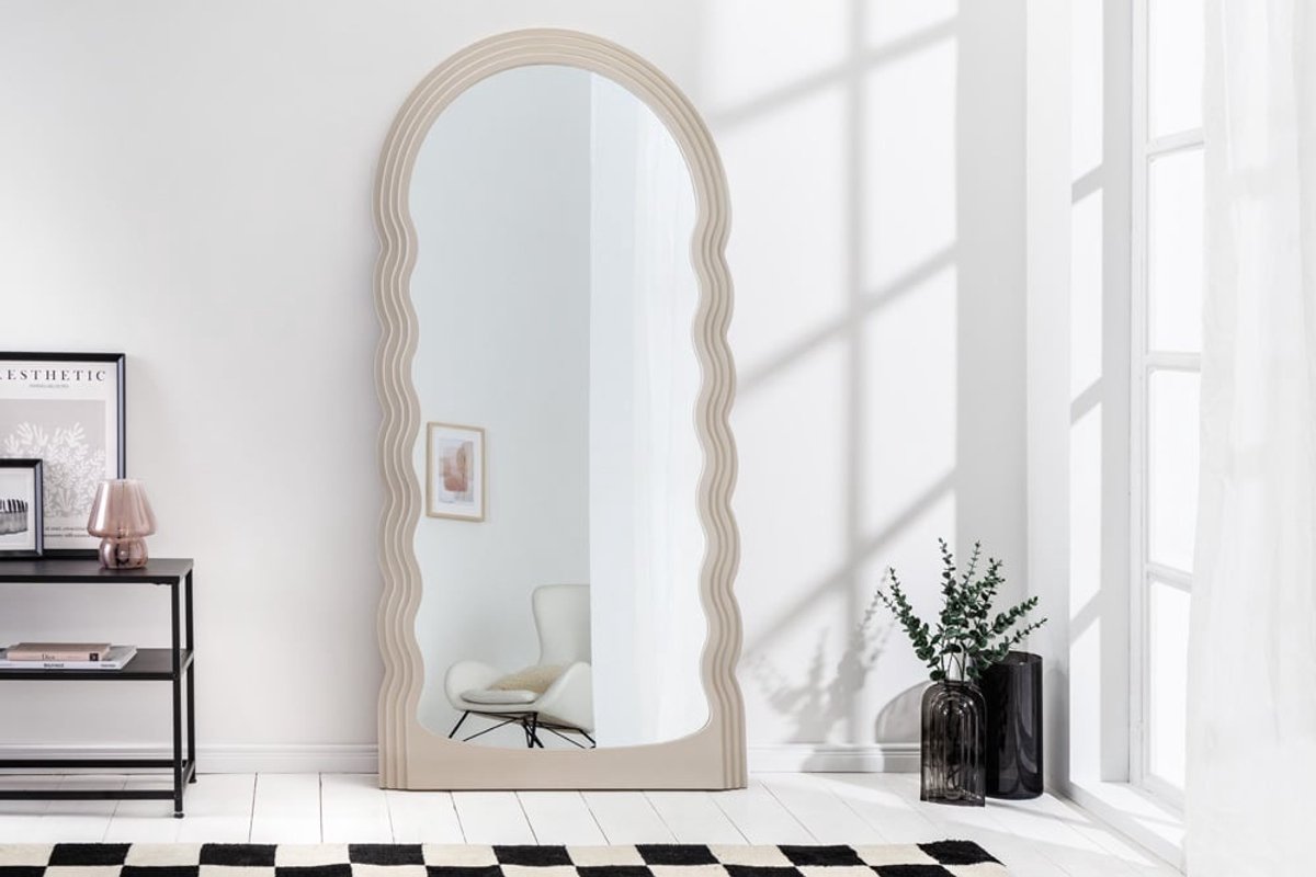 Design wandspiegel WAVE 160cm grijs - 43158