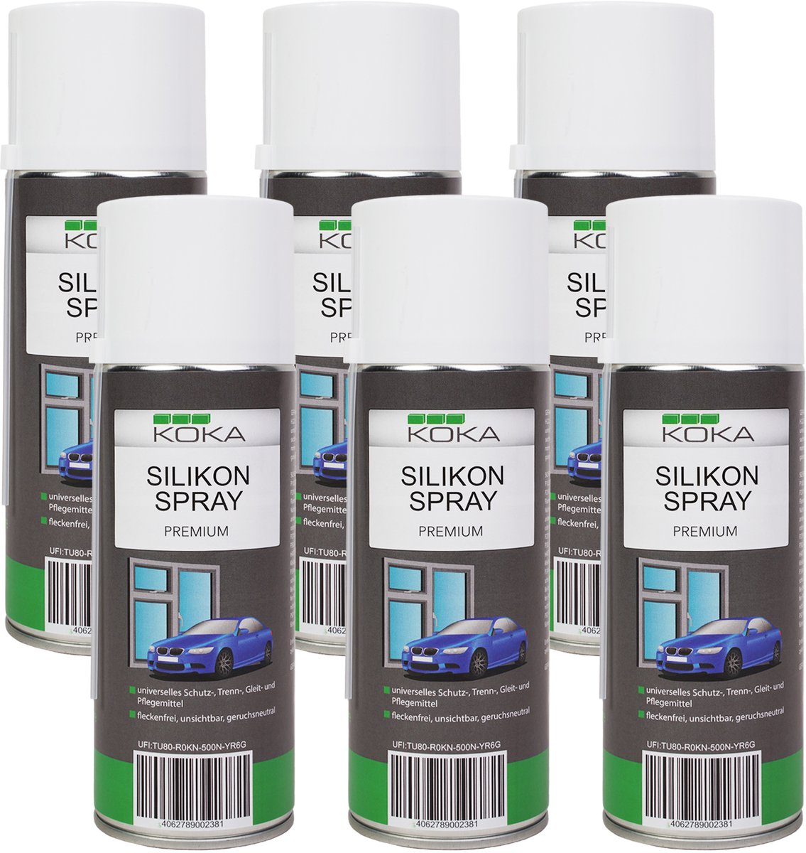 6x Siliconenspray Premium 400ml