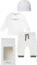 Noppies GiftSet (3 pièces) Chemise unisexe Pantalon blanc et chapeau Étoiles blanches - Taille 62