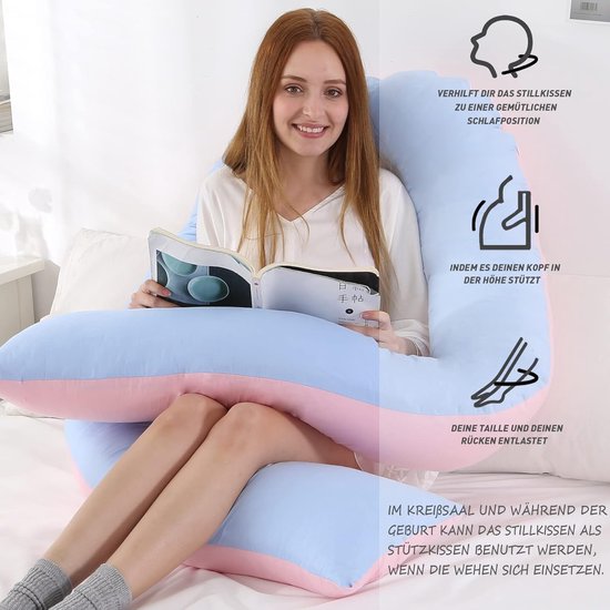 Unyqoos® Grijze machinewasbare U-vormige kussensloop voor zwangerschapskussen 140 x 80 cm Unyqoos® Grijze machinewasbare U-vormige kussensloop voor zwangerschapskussen 140 x 80 cm