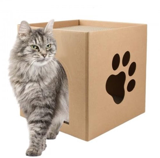 Petrebels Kratzbaum für kleine Katzen und Senioren, Villa 100 cm hoch
