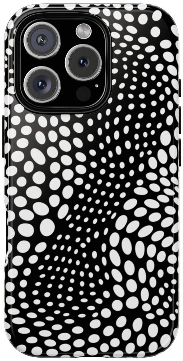Zwart-Wit Optische Illusie Patroon – Telefoonhoesje Geschikt voor iPhone 16 Pro