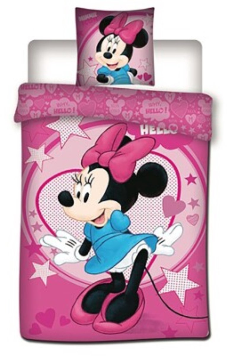 Disney Minnie Beddengoedset - Omkeerbaar Dekbedovertrek + Kussensloop